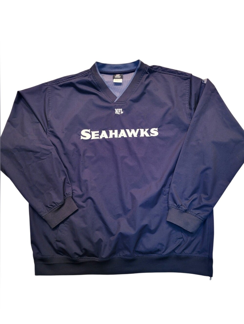 Seahawks NFL Team Apparel Pullover V Neck Jacket Polyester Size XL